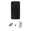 MARSİLYAN™- iPhone 11 Pro Max Kılıf Kozmos Yansıma Özel Seri - Siyah 20D Premium Cam Ekran Koruyucu + Metal Kamera Lens Koruma Cam - MR