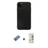 MARSİLYAN™- iPhone 11 Pro Max Kılıf Kozmos Yansıma Özel Seri - Siyah 20D Premium Cam Ekran Koruyucu + Metal Kamera Lens Koruma Cam - SH