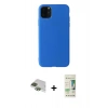 MARSİLYAN™- iPhone 11 Pro Max Kılıf Kozmos Yansıma Özel Seri - Siyah 20D Premium Cam Ekran Koruyucu + Pers Alüminyum Kamera Lens - YL