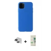 MARSİLYAN™- iPhone 11 Pro Max Kılıf Kozmos Yansıma Özel Seri - Siyah 20D Premium Cam Ekran Koruyucu + Pers Alüminyum Kamera Lens - SH