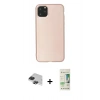 MARSİLYAN™- iPhone 11 Pro Max Kılıf Kozmos Yansıma Özel Seri - Siyah 20D Premium Cam Ekran Koruyucu + Pers Alüminyum Kamera Lens - SH