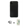 MARSİLYAN™- iPhone 11 Pro Max Kılıf Kozmos Yansıma Özel Seri - Siyah 20D Premium Cam Ekran Koruyucu + Pers Alüminyum Kamera Lens - SH