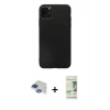 MARSİLYAN™- iPhone 11 Pro Max Kılıf Kozmos Yansıma Özel Seri - Siyah 20D Premium Cam Ekran Koruyucu + Pers Alüminyum Kamera Lens - LT