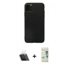MARSİLYAN™- iPhone 11 Pro Max Kılıf Kozmos Yansıma Özel Seri - Siyah 20D Premium Cam Ekran Koruyucu + Şeffaf Kamera Lens Koruma Cam