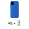 MARSİLYAN™- iPhone 11 Pro Max Kılıf Kozmos Yansıma Özel Seri - Siyah 20D Premium Cam Ekran Koruyucu + Yeşil Rainbow Kamera Lens Koruma Cam