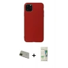 MARSİLYAN™- iPhone 11 Pro Max Kılıf Kozmos Yansıma Özel Seri - Siyah 20D Premium Cam Ekran Koruyucu + Yeşil Rainbow Kamera Lens Koruma Cam