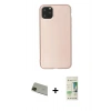 MARSİLYAN™- iPhone 11 Pro Max Kılıf Kozmos Yansıma Özel Seri - Siyah 20D Premium Cam Ekran Koruyucu + Yeşil Rainbow Kamera Lens Koruma Cam