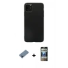 MARSİLYAN™- iPhone 11 Pro Max Kılıf Kozmos Yansıma Özel Seri - Siyah 34D Hayalet Izgaralı Cam + Metal Kamera Lens Koruma Cam - MI