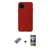 MARSİLYAN™- iPhone 11 Pro Max Kılıf Kozmos Yansıma Özel Seri - Siyah 34D Hayalet Izgaralı Cam + Metal Kamera Lens Koruma Cam - MI