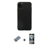 MARSİLYAN™- iPhone 11 Pro Max Kılıf Kozmos Yansıma Özel Seri - Siyah 34D Hayalet Izgaralı Cam + Metal Kamera Lens Koruma Cam - AKYL