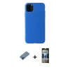 MARSİLYAN™- iPhone 11 Pro Max Kılıf Kozmos Yansıma Özel Seri - Siyah 34D Hayalet Izgaralı Cam + Metal Kamera Lens Koruma Cam - MI