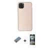 MARSİLYAN™- iPhone 11 Pro Max Kılıf Kozmos Yansıma Özel Seri - Siyah 34D Hayalet Izgaralı Cam + Metal Kamera Lens Koruma Cam - AKYL
