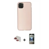 MARSİLYAN™- iPhone 11 Pro Max Kılıf Kozmos Yansıma Özel Seri - Siyah 34D Hayalet Izgaralı Cam + Pers Alüminyum Kamera Lens - KI