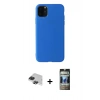 MARSİLYAN™- iPhone 11 Pro Max Kılıf Kozmos Yansıma Özel Seri - Siyah 34D Hayalet Izgaralı Cam + Pers Alüminyum Kamera Lens - SH