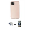 MARSİLYAN™- iPhone 11 Pro Max Kılıf Kozmos Yansıma Özel Seri - Siyah 34D Hayalet Izgaralı Cam + Pers Alüminyum Kamera Lens - LT