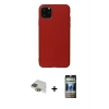 MARSİLYAN™- iPhone 11 Pro Max Kılıf Kozmos Yansıma Özel Seri - Siyah 34D Hayalet Izgaralı Cam + Pers Alüminyum Kamera Lens - YL