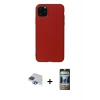 MARSİLYAN™- iPhone 11 Pro Max Kılıf Kozmos Yansıma Özel Seri - Siyah 34D Hayalet Izgaralı Cam + Pers Alüminyum Kamera Lens - LT