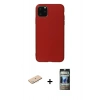MARSİLYAN™- iPhone 11 Pro Max Kılıf Kozmos Yansıma Özel Seri - Siyah 34D Hayalet Izgaralı Cam + Renkli Kamera Lens Koruma Cam - MI