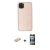 MARSİLYAN™- iPhone 11 Pro Max Kılıf Kozmos Yansıma Özel Seri - Siyah 34D Hayalet Izgaralı Cam + Renkli Kamera Lens Koruma Cam - YL