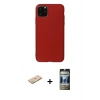 MARSİLYAN™- iPhone 11 Pro Max Kılıf Kozmos Yansıma Özel Seri - Siyah 34D Hayalet Izgaralı Cam + Renkli Kamera Lens Koruma Cam - YL