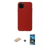 MARSİLYAN™- iPhone 11 Pro Max Kılıf Kozmos Yansıma Özel Seri - Siyah 34D Izgaralı Cam + Renkli Kamera Lens Koruma Cam - TU