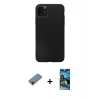 MARSİLYAN™- iPhone 11 Pro Max Kılıf Kozmos Yansıma Özel Seri - Siyah 34D Izgaralı Cam + Shine Kamera Lens Koruma Cam - GD