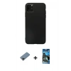 MARSİLYAN™- iPhone 11 Pro Max Kılıf Kozmos Yansıma Özel Seri - Siyah 34D Izgaralı Cam + Shine Kamera Lens Koruma Cam - SH