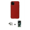 MARSİLYAN™- iPhone 11 Pro Max Kılıf Kozmos Yansıma Özel Seri - Siyah 360 Mat Full Body Arka Koruyucu + Pers Alüminyum Kamera Lens - YL