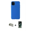 MARSİLYAN™- iPhone 11 Pro Max Kılıf Kozmos Yansıma Özel Seri - Siyah 360 Mat Full Body Arka Koruyucu + Rainbow Kamera Lens Koruma Cam - YL