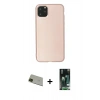MARSİLYAN™- iPhone 11 Pro Max Kılıf Kozmos Yansıma Özel Seri - Siyah 360 Mat Full Body Arka Koruyucu + Rainbow Kamera Lens Koruma Cam - YL