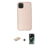 MARSİLYAN™- iPhone 11 Pro Max Kılıf Kozmos Yansıma Özel Seri - Siyah 360 Mat Full Body Arka Koruyucu + Renkli Kamera Lens Koruma Cam - MI
