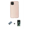 MARSİLYAN™- iPhone 11 Pro Max Kılıf Kozmos Yansıma Özel Seri - Siyah 360 Mat Full Body Arka Koruyucu + Shine Kamera Lens Koruma Cam - SH