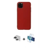 MARSİLYAN™- iPhone 11 Pro Max Kılıf Kozmos Yansıma Özel Seri - Siyah 3D Antistatik Cam Ekran Koruyucu + Pers Alüminyum Kamera Lens - SH