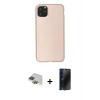 MARSİLYAN™- iPhone 11 Pro Max Kılıf Kozmos Yansıma Özel Seri - Siyah 3D Antistatik Hayalet Cam Ekran Koruyucu + Pers Alüminyum Kamera Lens - YL