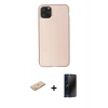 MARSİLYAN™- iPhone 11 Pro Max Kılıf Kozmos Yansıma Özel Seri - Siyah 3D Antistatik Hayalet Cam Ekran Koruyucu + Renkli Kamera Lens Koruma Cam - SI