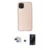 MARSİLYAN™- iPhone 11 Pro Max Kılıf Kozmos Yansıma Özel Seri - Siyah 3D Antistatik Hayalet Cam Ekran Koruyucu + Pers Alüminyum Kamera Lens - LT