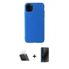 MARSİLYAN™- iPhone 11 Pro Max Kılıf Kozmos Yansıma Özel Seri - Siyah 3D Antistatik Hayalet Cam Ekran Koruyucu + Şeffaf Kamera Lens Koruma Cam