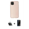 MARSİLYAN™- iPhone 11 Pro Max Kılıf Kozmos Yansıma Özel Seri - Siyah 3D Antistatik Hayalet Cam Ekran Koruyucu + Şeffaf Kamera Lens Koruma Cam