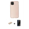 MARSİLYAN™- iPhone 11 Pro Max Kılıf Kozmos Yansıma Özel Seri - Siyah 3D Antistatik Hayalet Cam Ekran Koruyucu + Renkli Kamera Lens Koruma Cam - MI