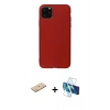 MARSİLYAN™- iPhone 11 Pro Max Kılıf Kozmos Yansıma Özel Seri - Siyah 3D Antistatik Seramik Nano Ekran Koruyucu + Renkli Kamera Lens Koruma Cam - SI