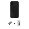 MARSİLYAN™- iPhone 11 Pro Max Kılıf Kozmos Yansıma Özel Seri - Siyah 6D Mat Seramik Hayalet Nano Ekran Koruyucu + Metal Kamera Lens Koruma Cam - MI
