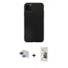 MARSİLYAN™- iPhone 11 Pro Max Kılıf Kozmos Yansıma Özel Seri - Siyah 6D Mat Seramik Hayalet Nano Ekran Koruyucu + Pers Alüminyum Kamera Lens - LT