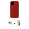 MARSİLYAN™- iPhone 11 Pro Max Kılıf Kozmos Yansıma Özel Seri - Siyah 6D Mat Seramik Hayalet Nano Ekran Koruyucu + Pers Alüminyum Kamera Lens - KI