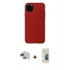 MARSİLYAN™- iPhone 11 Pro Max Kılıf Kozmos Yansıma Özel Seri - Siyah 6D Mat Seramik Hayalet Nano Ekran Koruyucu + Pers Alüminyum Kamera Lens - LT