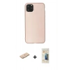 MARSİLYAN™- iPhone 11 Pro Max Kılıf Kozmos Yansıma Özel Seri - Siyah 6D Mat Seramik Hayalet Nano Ekran Koruyucu + Renkli Kamera Lens Koruma Cam - MI