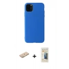 MARSİLYAN™- iPhone 11 Pro Max Kılıf Kozmos Yansıma Özel Seri - Siyah 6D Mat Seramik Hayalet Nano Ekran Koruyucu + Renkli Kamera Lens Koruma Cam - YL