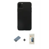 MARSİLYAN™- iPhone 11 Pro Max Kılıf Kozmos Yansıma Özel Seri - Siyah 6D Mat Seramik Hayalet Nano Ekran Koruyucu + Açık Yeşil Metal Kamera Lens Koruma Cam
