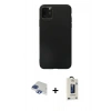 MARSİLYAN™- iPhone 11 Pro Max Kılıf Kozmos Yansıma Özel Seri - Siyah Bilvis Hayalet Cam Ekran Koruyucu + Pers Alüminyum Kamera Lens - LT