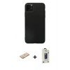MARSİLYAN™- iPhone 11 Pro Max Kılıf Kozmos Yansıma Özel Seri - Siyah Bilvis Hayalet Cam Ekran Koruyucu + Renkli Kamera Lens Koruma Cam - YL