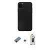 MARSİLYAN™- iPhone 11 Pro Max Kılıf Kozmos Yansıma Özel Seri - Siyah Bilvis Hayalet Cam Ekran Koruyucu + Shine Kamera Lens Koruma Cam - SH